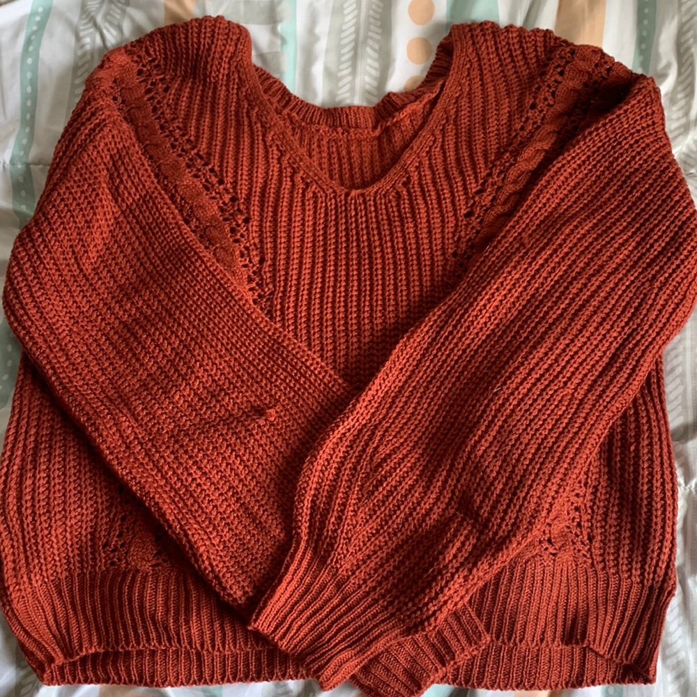 Orangey red sweater